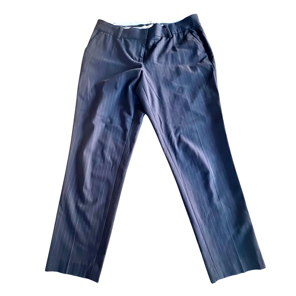 Ann Taylor Navy Blue Pinstripe‎ Petite Dress Pants Size 8P Work Professional